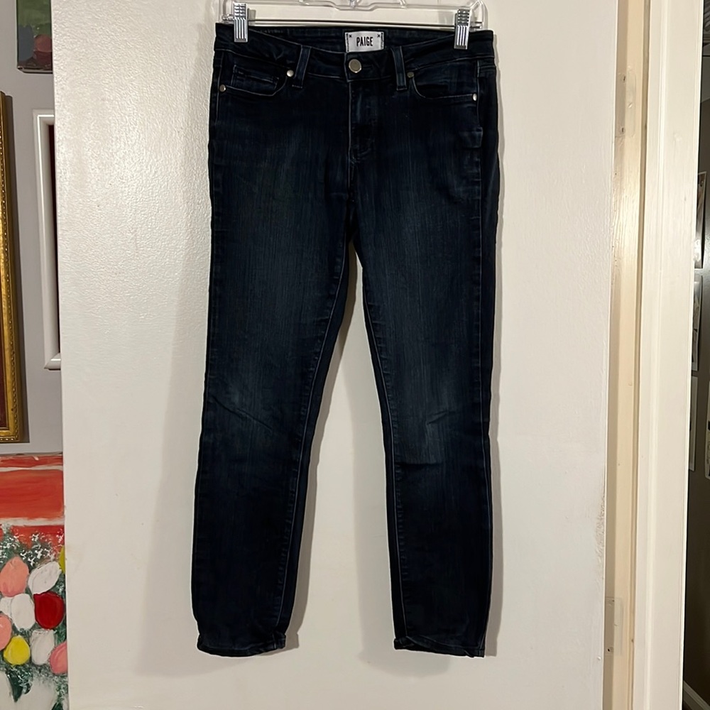 Paige verdugo crop blue denim jeans